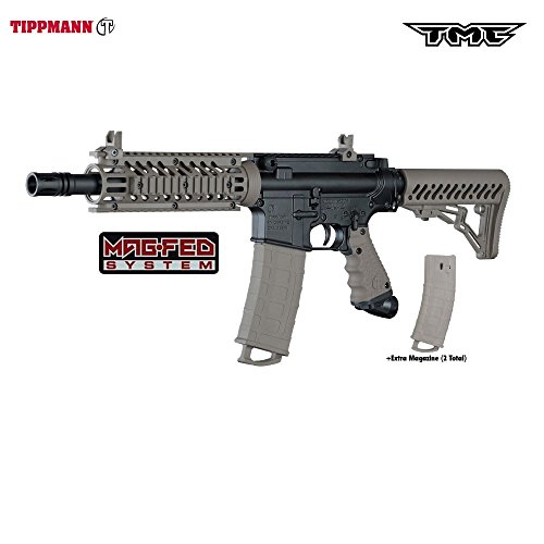 Tippmann TMC MAGFED Paintball Marker, Black/Tan